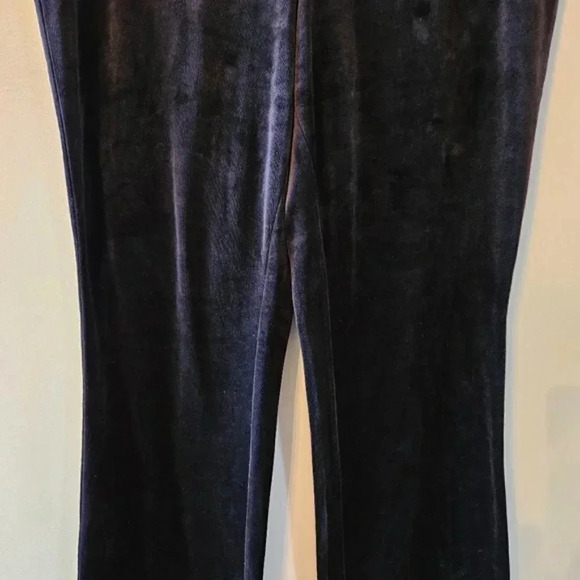 Juicy Couture Y2K Velvet Wide Leg Black 90's  Joggers Pants Black Size Large. - Picture 6 of 13
